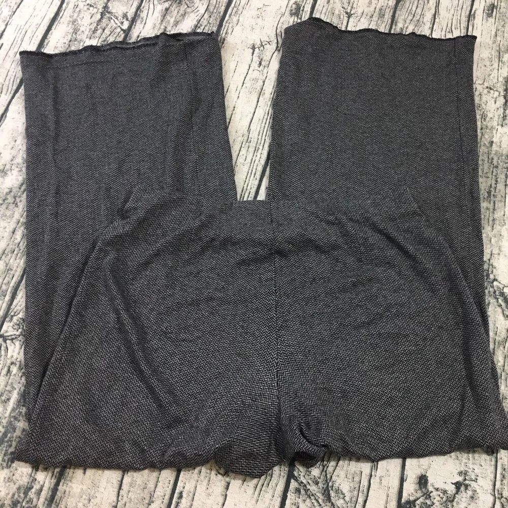 J‎ Jill Ponte Womens Gaucho Pants Sz S Small Capri Gray Chevron Cropped Adjusted - Picture 4 of 8